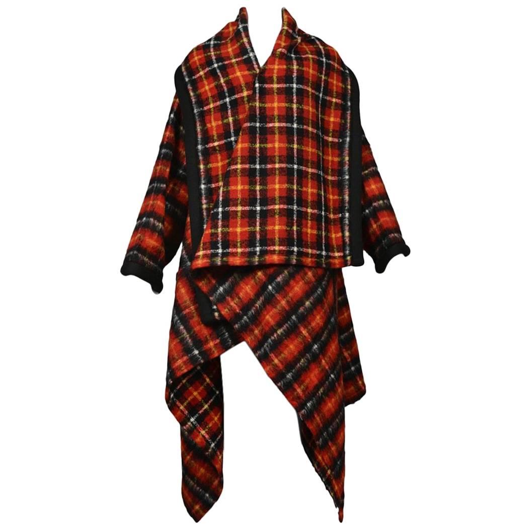 Jean Paul Gaultier Tartan Cape Coat