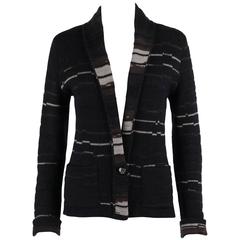 CHANEL A/W 2009 Shawl Collar Button Front Knit Cardigan Sweater Size 40 10