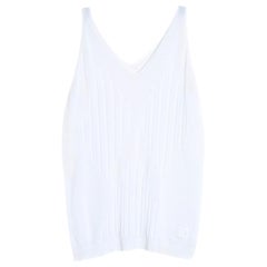 Chanel Top FR38 Blanco Algodón Camiseta UK10 US8