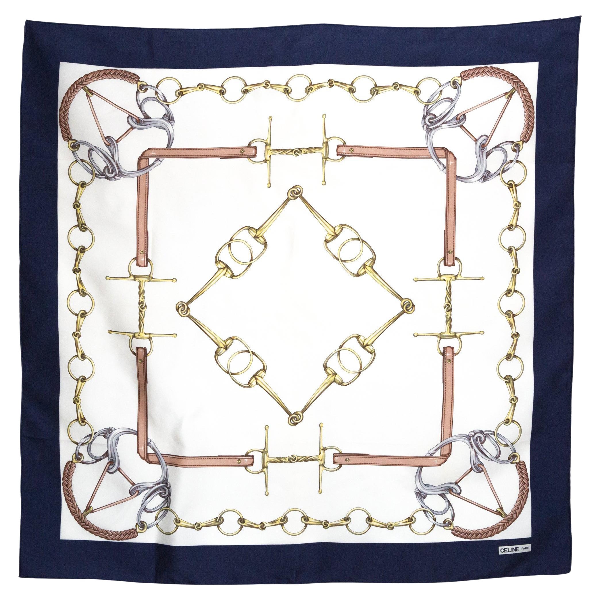 Celine Silk Scarf For Sale