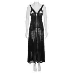 Abito da sera in seta e pizzo nero di Yves Saint Laurent by Tom Ford, FW 2003
