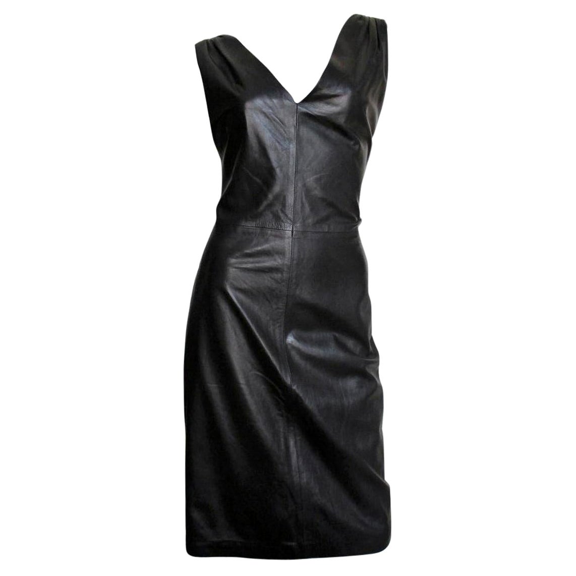 Gianni Versace New Leather Dress 1990s For Sale