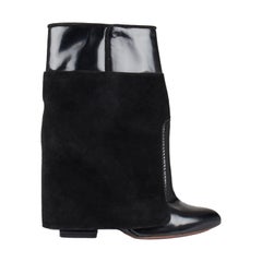 Givenchy Suede and Patent Leather Ankle Boots - '10s