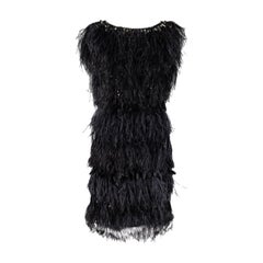 6267 Feather Embroidered Dress - '00s