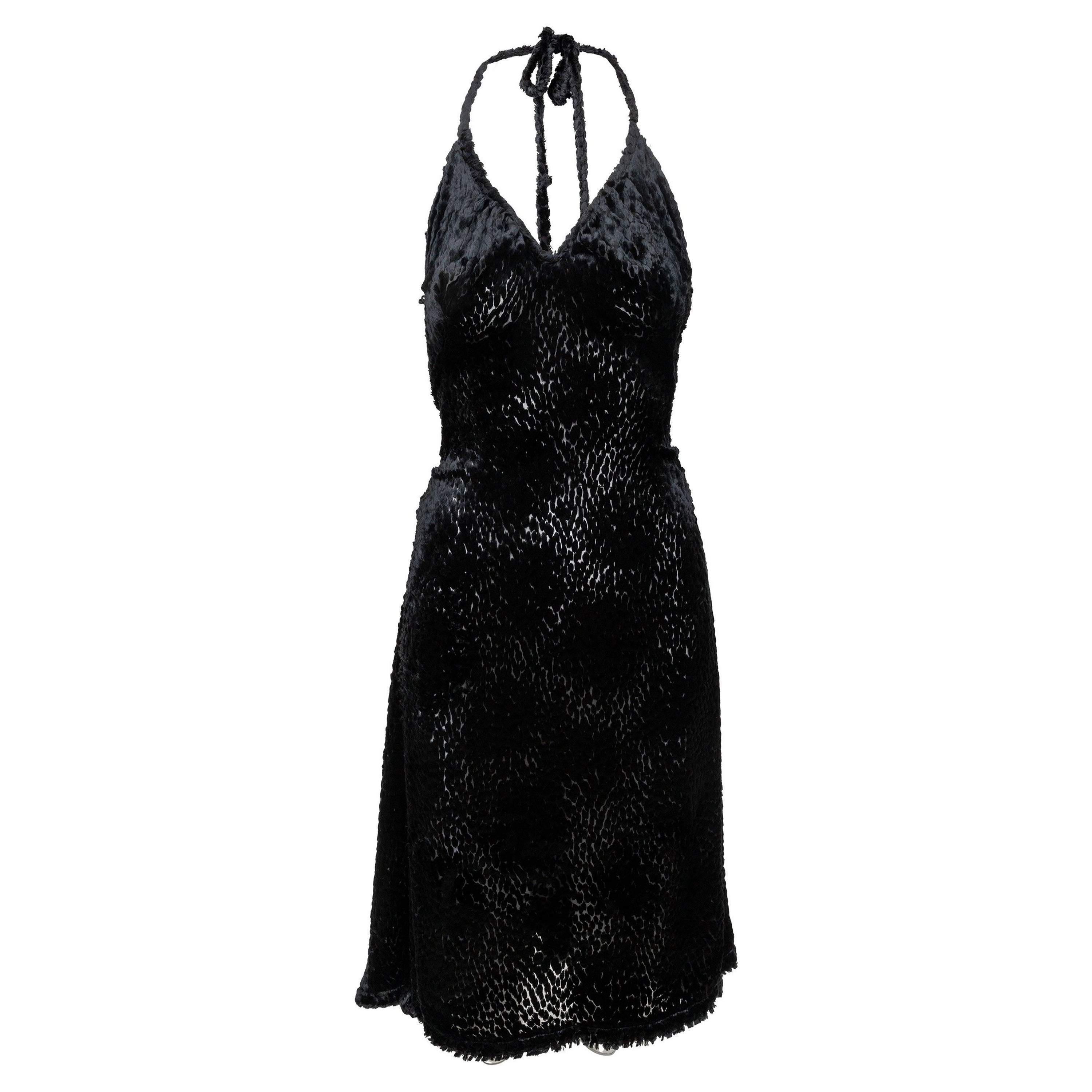 Vivienne Westwood Gold Label Faux Fur Halter Dress - '90s For Sale