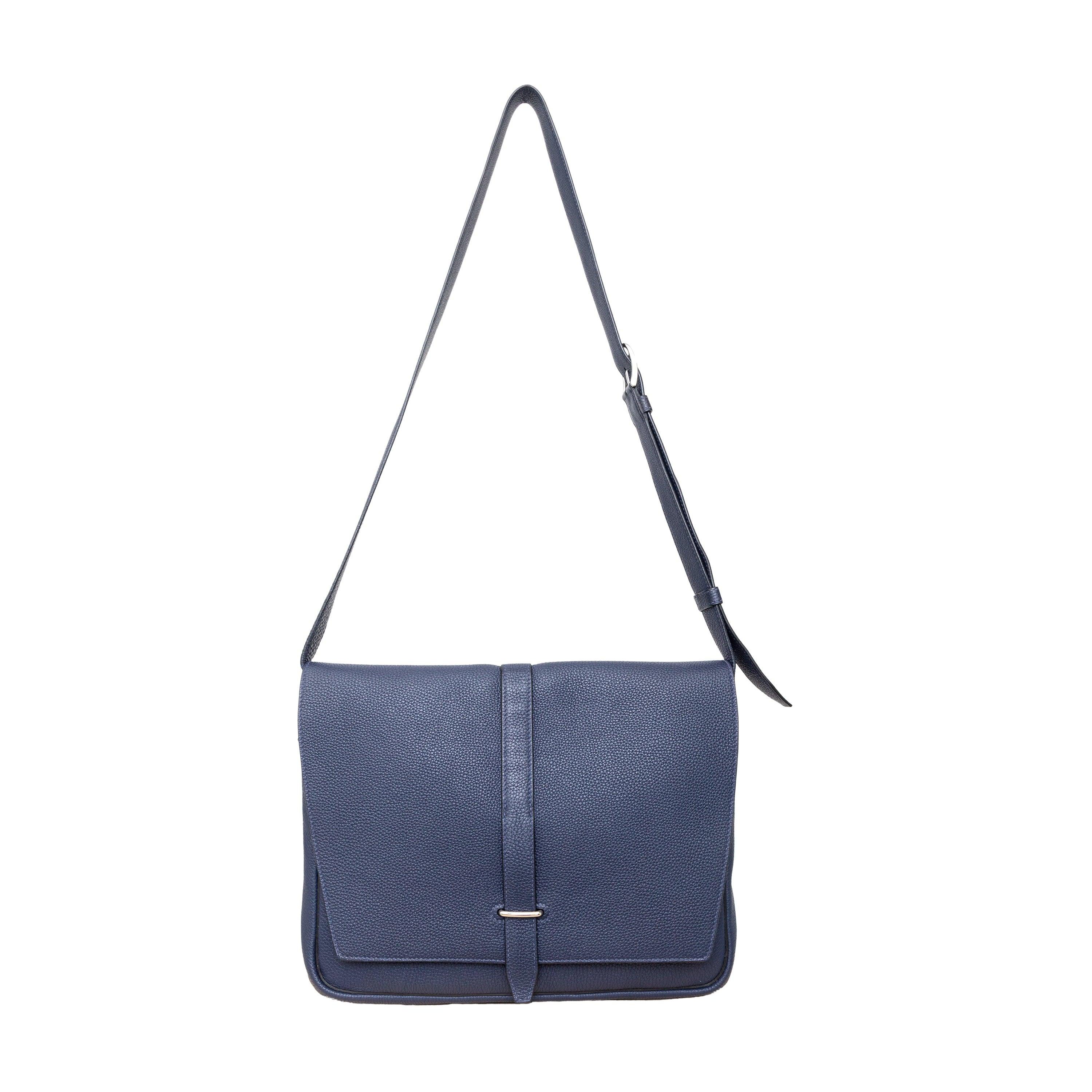 Hermès Togo Steve Light Messenger Bag - '20s For Sale