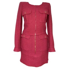 Conjunto de chaqueta y falda de tweed Lesage de la campaña publicitaria de Chanel