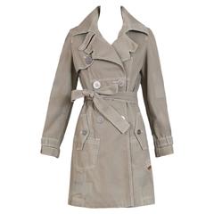 Christian Dior by Galliano Sage Green Trench Coat 