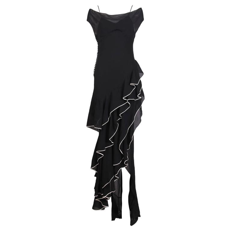 black dior gown