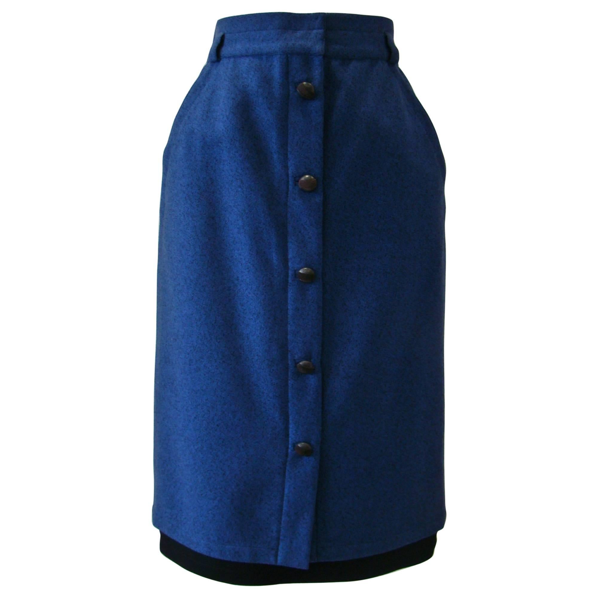 Early Gianni Versace Front Button Detail Skirt For Sale