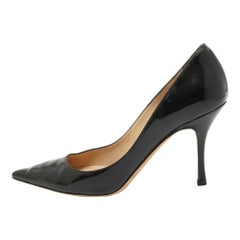Jimmy Choo Black Patent Leather Love Pumps Size 38
