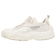 Valentino White Leather Gumboy Sneakers Size 38