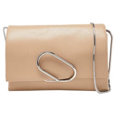 3.1 Phillip Lim Beige Ledertasche mit Klappe und Kette