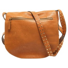 Marni Tan Leather Studs Around Messenger Bag