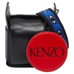 Kenzo Black Leather Crossbody Bag