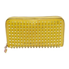 Christian Louboutin Yellow Leather Panettone Continental Wallet