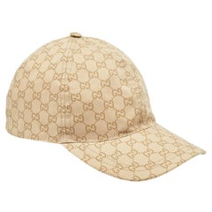 Gucci - Casquette de baseball en coton beige GG Web L