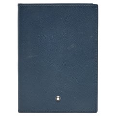 Montblanc Navy Blue Leather Sartorial Passport Holder