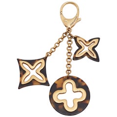 Louis Vuitton Brown Resin Gold Tone Bag Charm