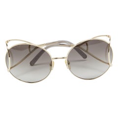 Chloé Grey/Gold Gradient CE124S Round Sunglasses