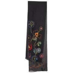 Moschino Larioseta Floral Embroidery Silk Scarf