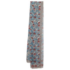 Moschino Larioseta Floral Print Silk Scarf