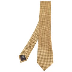 Cravatta Ermenegildo Zegna in seta jacquard gialla