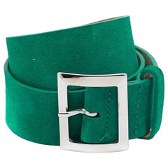 Dsquared2 Ceinture à boucle en daim vert M