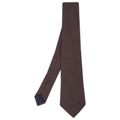 Cravatta Ermenegildo Zegna in seta jacquard marrone