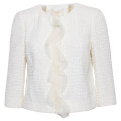 Giambattista Valli White Tweed Jacket S