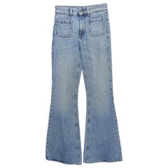 Miu Miu Blue Washed Denim Flared Jeans S Waist 24"
