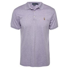 Polo Ralph Lauren Camiseta de punto de algodón morado claro L