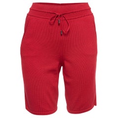 Loro Piana Bermuda rouge en tricot côtelé S