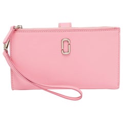 Marc Jacobs Pink/Beige Leather The Phone Wristlet Wallet