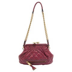 Marc Jacobs Fuchsia Quilted Leather Little Stam Shoulder Bag