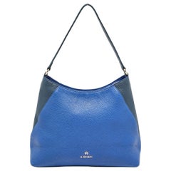 Aigner Dos Tonos Cuero Logo Hobo