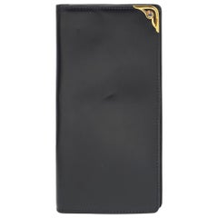 Cartier Navy Blue Leather Must de Cartier Bifold Long Wallet