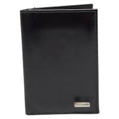 Dolce & Gabbana Schwarzer Bifold-Kartenhalter aus Leder