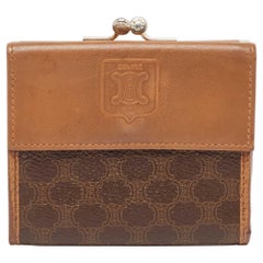 Portafoglio Celine Macadam in tela coated e pelle Triomphe Kisslock