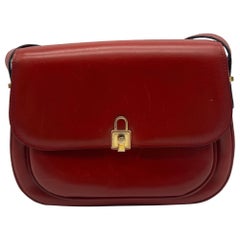 Céline VINTAGE CELINE CLASSIC BANDOULIERE Handtasche  rotes Leder