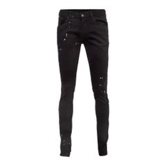 Emporio Armani Black Paint Splash Denim Extra Slim Fit J10 Jeans M Waist 31"