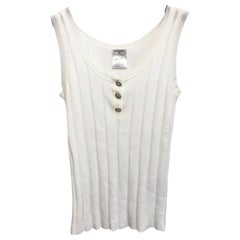 Chanel Tanktop aus weißer Baumwolle