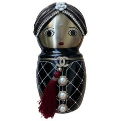 Chanel Paris-Bombay Black Lucite Metiers D'art Matryoshka Runway Bag