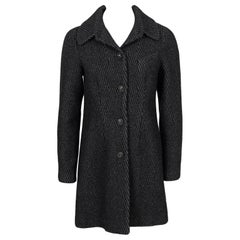 Chanel Grauer Wollmantel