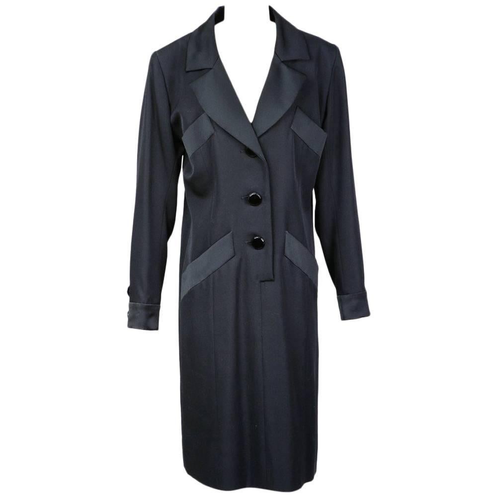 Yves Saint Laurent Tuxedo Dress 1993 at 1stDibs | ysl tuxedo dress