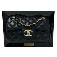 CHANEL 2014 Lambskin & Plexiglass "Collection Privee" Picture Frame Minaudière
