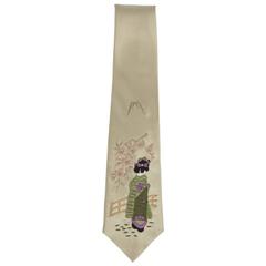 Yohji Yamamoto Men's Silk Embroidered Tie