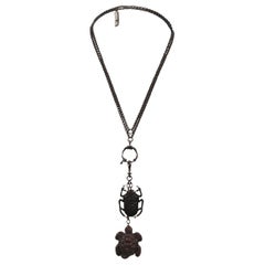 Begüm Khan Turtle and Beetle Necklace - '10s