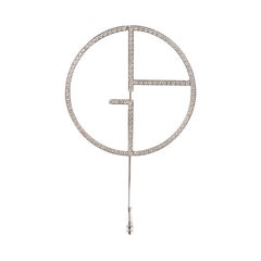 Giorgio Armani 18K White Gold Borgonuovo Brooch - '20s