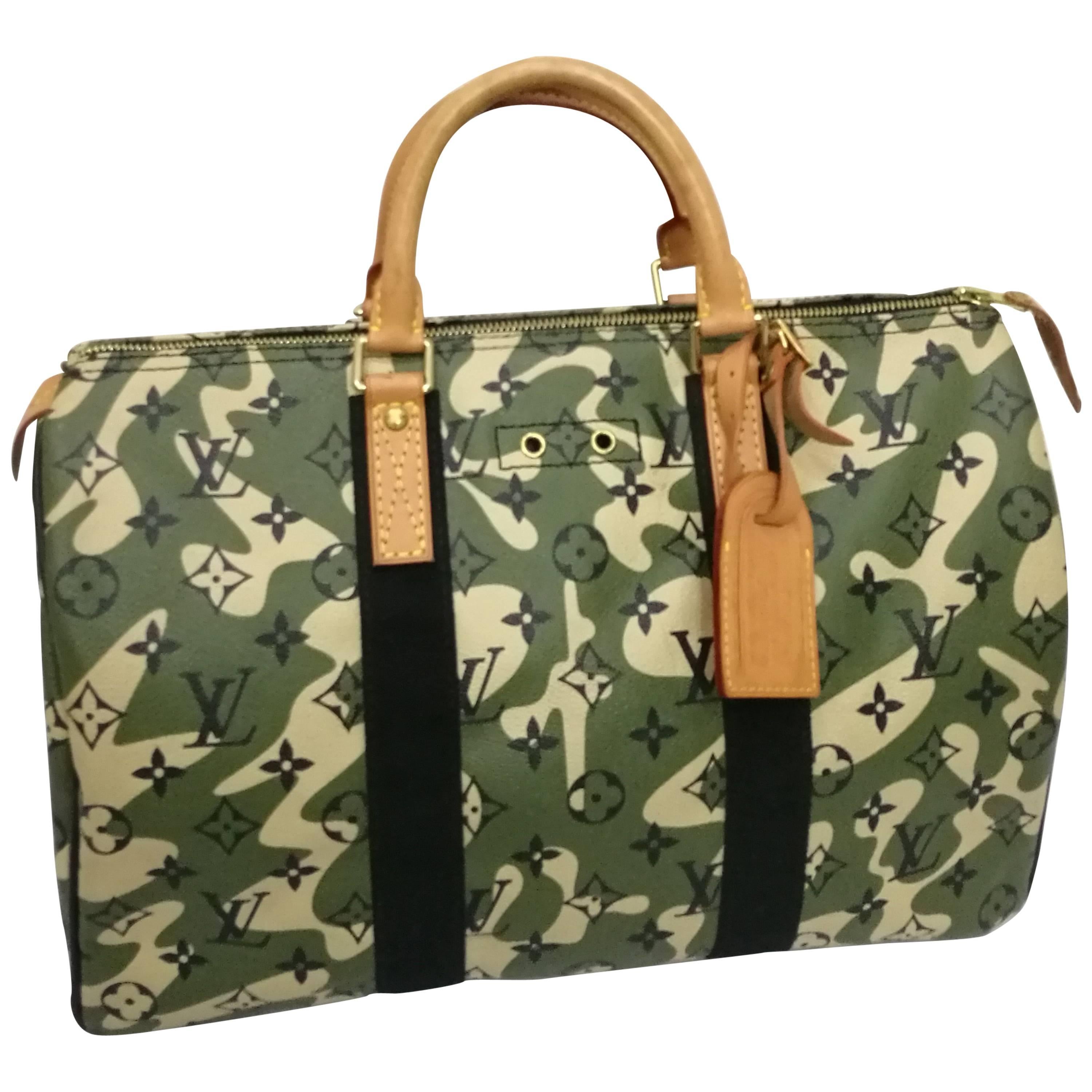 Rare Louis Vuitton Monogramouflage Collection Speedy 35